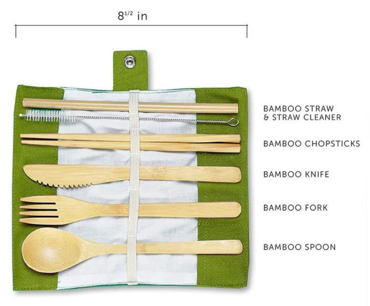 Eco-Friendly Bamboo Travel Cutlery Set